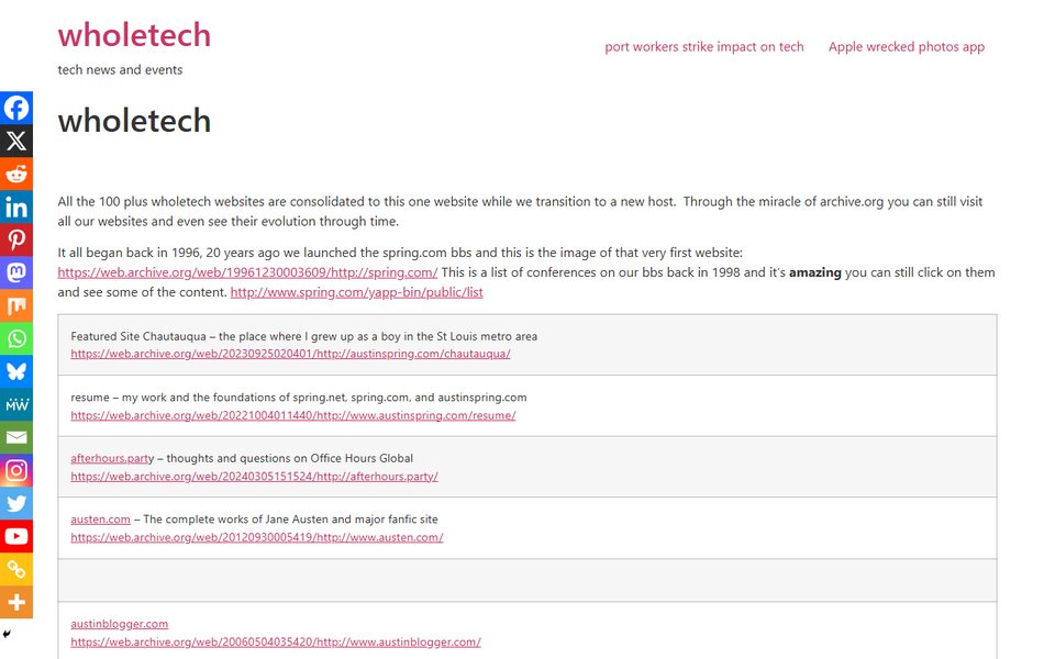 Peak-activity snapshot of wholetech.com from Oct 16, 2024